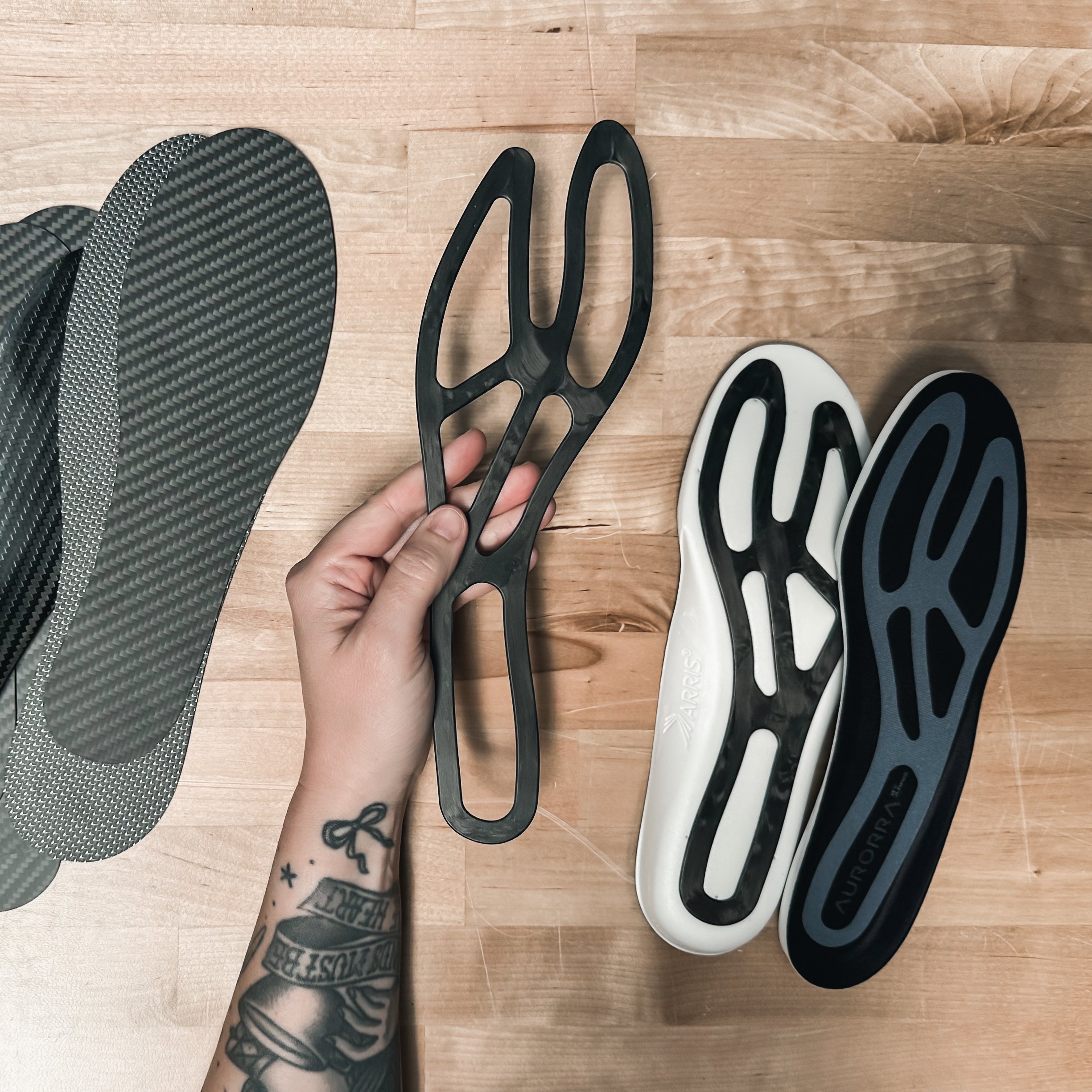 Super Insoles: ARRIS® Carbon Fiber + PEBAX® Foam (All-Day)